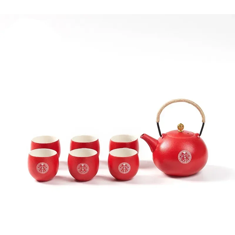 Asian Teapot Set - 7pcs